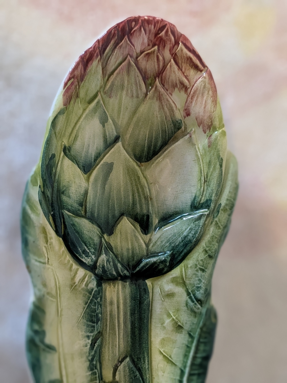 Vintage Ceramic Italian Artichoke Spoon Rest Made In Italy